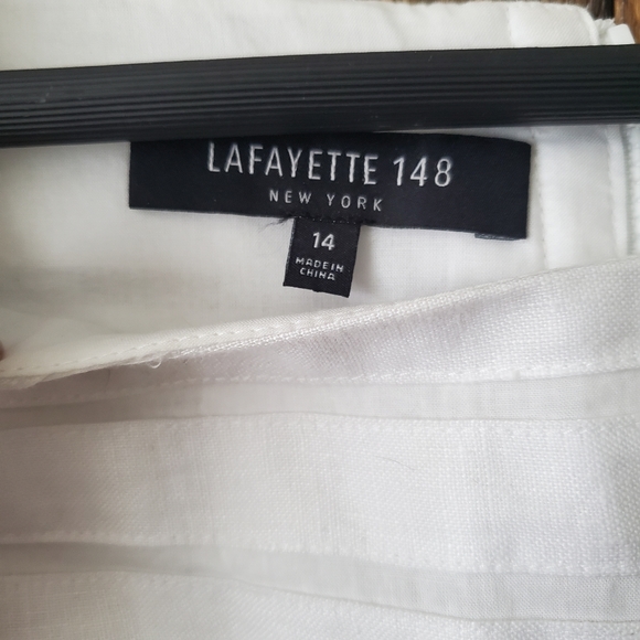 Lafayette 148 linen dress size 14 white - Picture 8 of 8